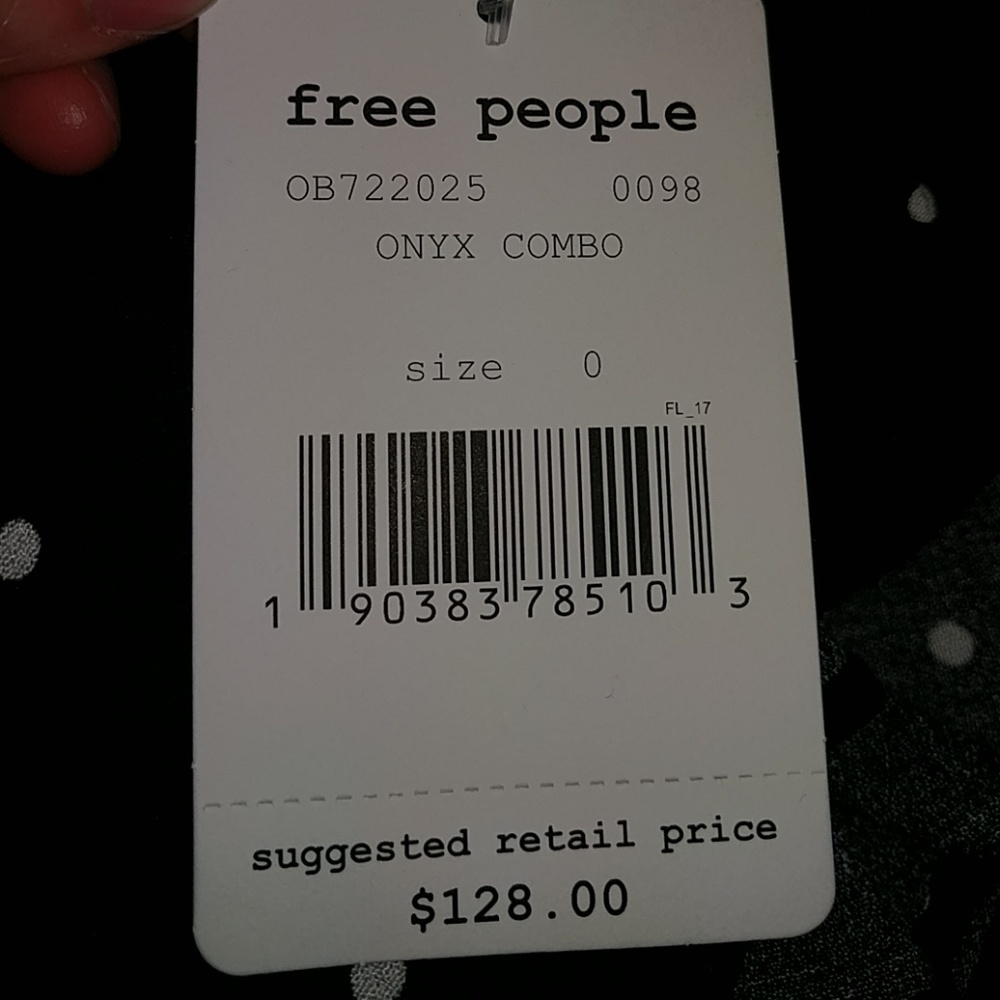 Free People All Yours Polka Dot Black White Dress - Picture 4 of 7